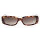 rectangular tortoise acetate sunglasses with degrade lenses