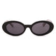 oval acetate black frame with trasparent temples and black lenses
